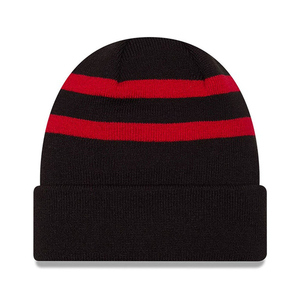 Gorro de Punto a Rayas Rojas y Negras, Gorro de Invierno Unisex, Talla Adulto 56-58CM, Material Acrílico, Diseño con Puño - Product Image 2