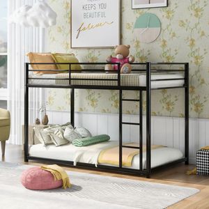 Twin Metal <b>Bunk</b> <b>Bed</b> with <b>Ladder</b>, Space Saving Steel <b>Bed</b> Frame for Kids, Dormitory, Hostel and Apartment from Vietnam Factory - Product Image 1