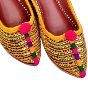 Diseño de Moda, Khussa para Mujer, Hecho a Mano, Cuero Sintético, Punjabi Jutti con Suela Antideslizante - Product Image 5