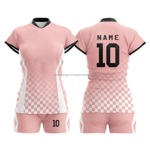 Wholesale Custom Volleyball Uniform <b>Set</b> for Girls and Boys Team Sportswear Breathable Mesh Fabric Quick Dry OEM - Product Image 2