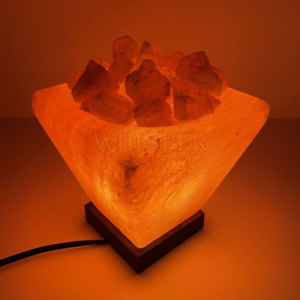Lámpara de Sal de Primera Calidad con Diseño de Cuñas de Sal, Luz Ambiental Suave, Pieza Decorativa para el Hogar - Product Image 2