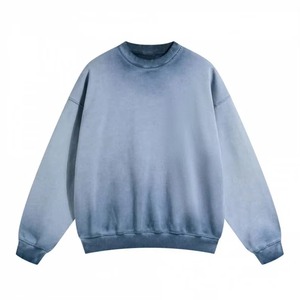 เสื้อสเวตเชิ้ตคอกลมโอเวอร์ไซส์ ผ้าฝ้ายถัก 100% สีพื้น สไตล์ลำลอง ใส่ได้ทั้งชายและหญิง เหมาะสำหรับฤดูใบไม้ร่วง สไตล์สตรีทแวร์ แขนยาว - Product Image 4