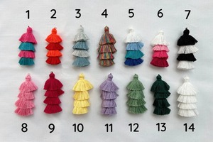 Handmade 4 Layer Multi Color Macrame Keychain Cotton Rope Layered Design <b>Bag</b> Charm <b>Key</b> Holder Modern Style From India - Product Image 5