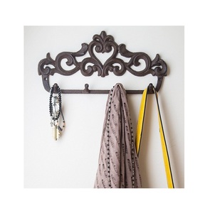 Industrial Farmhouse Iron Wall <b>Hook</b> Heavy Duty Decorative Coat <b>Hook</b> for Entryway Bedroom Bathroom Organizer - Product Image 2