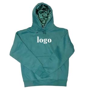 Sudadera con Capucha Roja para Hombre, Color Sólido, Corte Holgado, Informal, Tejido de Felpa, para Otoño, con Logotipo Estampado en la Parte Delantera - Product Image 3