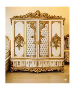 Juego de Muebles de Dormitorio de Lujo de Diseño para Interiores de Villas y Palacios, Colección de Dormitorio Tallado de Lujo para Palacios, Juego de Dormitorio con Almacenamiento - Product Image 3