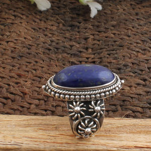 Natural Lapis Lazuli <b>Ring</b> 925 Sterling <b>Silver</b> Blue Gemstone <b>Ring</b> Jewelry Handcrafted Royal Blue Stone <b>Ring</b> <b>Men</b> and Women Gift - Product Image 5