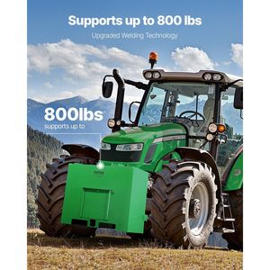 Cassetta Portaballast per Trattore in Acciaio Rinforzato, Categoria 1, a 3 Punti, Capacità 800 libbre, Ricevitore Gancio Traino da 2 Pollici, 4.3 Ft³, Attacco Rapido Grande VO - Product Image 4