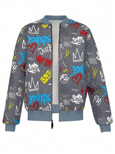 Fabricantes de Chaquetas Varsity Personalizadas para Hombre, Chaqueta Varsity Masculina con Mangas de Cuero PU y Letras Personalizadas para Marca de Ropa - Product Image 2