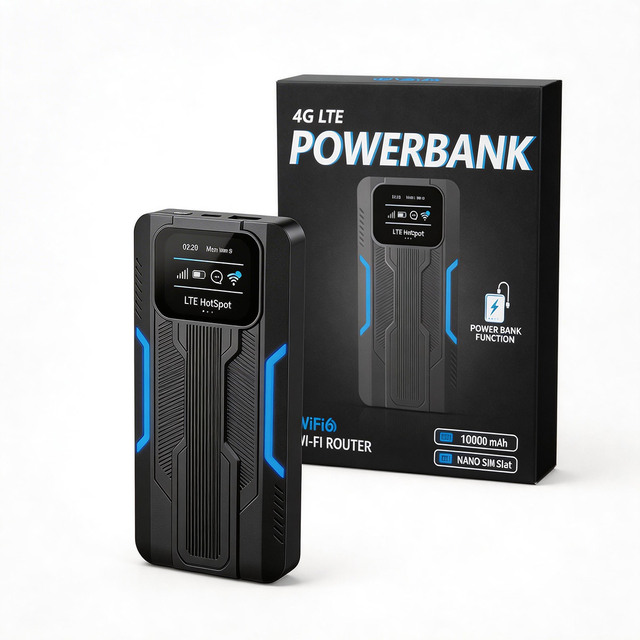 DNXT 4G LTE Mobile Router 2.4GHz/5.8GHz WiFi6 AP Mode 300Mbps Firewall QoS 10000mAh Battery Travel Pocket WiFi