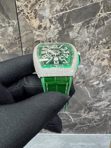 Green Dial Sapphire Crystal Mechanical <b>Watch</b> Diamond Bezel Automatic Wristwatch Square Case for Party - Product Image 2