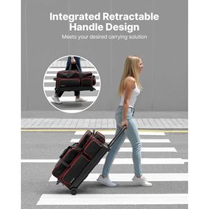 Borsa per 3 Palle da Bowling con Ruote e Scomparto Separato per Scarpe fino alla Taglia US 16 - Product Image 6