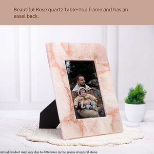 Premium Handmade Blush <b>Pink</b> Marble Photo <b>Frame</b> Custom Printed Elegant Natural Stone for Home Dcor & Tabletop Display - Product Image 2