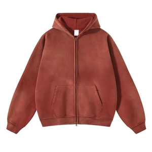 Sudadera con Capucha y Cierre para Mujer, 100% Algodón Tejido, Color Sólido, Manga Larga, Transpirable, para Otoño - Product Image 6