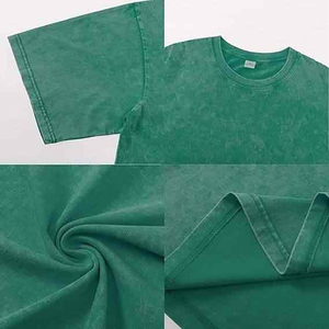 T-shirts pour hommes en coton tricoté 100% avec impression personnalisée, coupe ample, délavés à l'acide, épaules tombantes, séchage rapide, vente en gros - Product Image 4