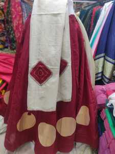 Conjunto de lehenga de algodón Gharchoda Choli premium con trabajo de jari y dupatta de seda suave con parches tradicionales (40 cholis sankar) - Product Image 4