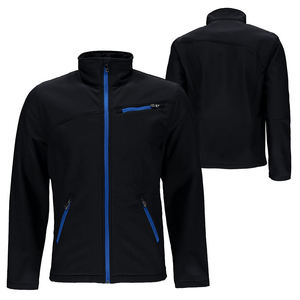 Veste en polaire noire pour homme, col montant, fermeture éclair, décontractée, imperméable, pour l'extérieur, hiver, avec capuche - Product Image 5