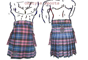 สินค้าขายดี ผ้ากิ๊ตส์ลายสก็อตทันสมัยสำหรับผู้ชาย ผ้ากิ๊ตส์อเนกประสงค์แบบหนา พร้อมกระเป๋าคาร์โก้และสายรัดปรับได้ - Product Image 2