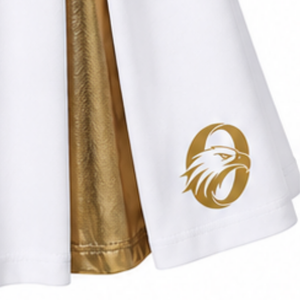 <b>Gold</b> Panel Cheerleading <b>Skirt</b> Pleated Athletic Performance Uniform Bottom Sports Team Training Competition Apparel for Cheer S - Product Image 4