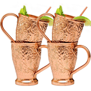 Elegante Taza Moscow Mule de Cobre Puro Martillado Hecha a Mano, Diseño Moderno, Acabado Antiguo, Personalizable, para Hogar, Cocina, Bar, Mayorista - Product Image 6