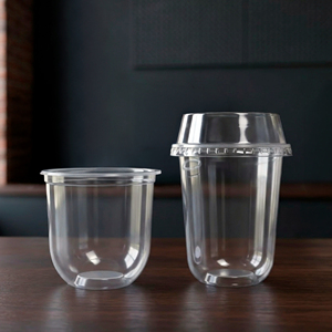 QUANG QUAN Disposable PP Plastic <b>Cups</b> 12/16/24oz Transparent <b>Cups</b> 95mm Lid Beverage Coffee Milk Tea Hot/<b>Cold</b> Drinks - Product Image 1