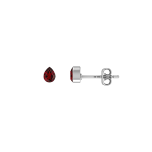 925 Silver Garnet Natural Pear Oval Shape Butterfly Lock Stud <b>Earrings</b> Classic Style Bezel Setting Wedding Engagement Pack 4 - Product Image 4