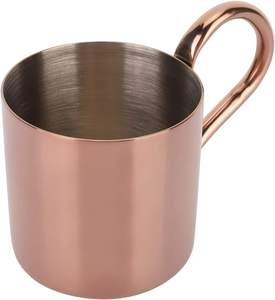 Taza Moscow Mule de Cobre Puro Hecha a Mano, Taza de Cobre Martillado con Asa de Latón para Cócteles, Cerveza y Bebidas Frías - Product Image 2