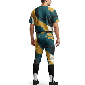 ชุดเบสบอลแบบสั่งทำพิเศษพร้อมเสื้อเจอร์ซีย์ติดกระดุมเต็มตัวและกางเกงขายาว ลายพิมพ์ซับลิเมชั่นทันสมัยสำหรับทีมเบสบอล - Product Image 2