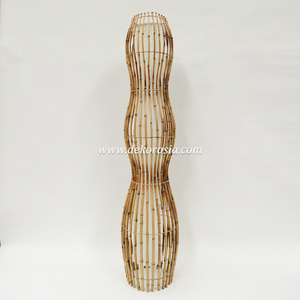 Ensemble de lampes de sol en bambou naturel, fabrication artisanale, éclairage décoratif écologique pour salon, chambre à coucher, hôtel, décoration intérieure - Product Image 4