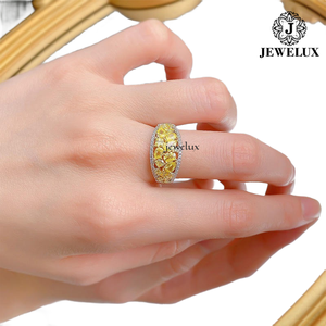 High Quality Jewelux Men's <b>Gold</b> Plated <b>Cocktail</b> <b>Ring</b> With Crystal Rhinestones Pave Setting Crown Shape Hiphop Style Jewelry - Product Image 5