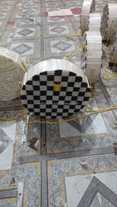 Beau sac de soirée artisanal en résine bleu blanc de style ange à vendre au meilleur prix pochette en résine de l'Inde - Product Image 3