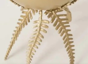 Luxury Metal Eco-Friendly Incense Burner | Decorative Leaf Stand <b>Bakhoor</b> Burner | Modern <b>Oud</b> Incense Holder for Summer Spring - Product Image 2