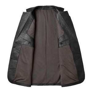 2026 Trending New Fashion Custom Genuine for Leather Men's Winter <b>Biker</b> <b>Jacket</b> Vest Garment Dyed Zipper Closure Latest - Product Image 3