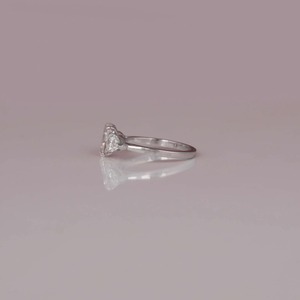 Bague de fiançailles pour femme en diamant de laboratoire rose clair taille brillant sur mesure, plaqué or massif 14 carats, faite à la main, marque Infinity, certifiée IGI - Product Image 2