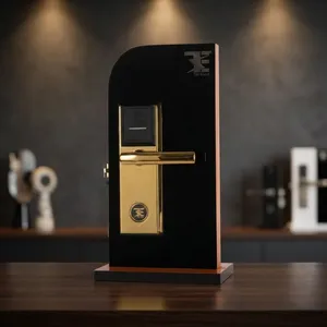 Cerradura Inteligente para Puerta de Hotel Gold TES 301SB con RFID para Sistema de Control de Acceso por Contraseña y Tarjeta - Cerradura Digital Segura - Product Image 5