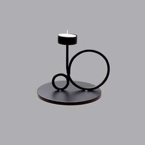 Luxury Artistic Iron Candle Holder Contemporary Interior <b>Decorative</b> <b>Table</b> Accent Styling - Product Image 4