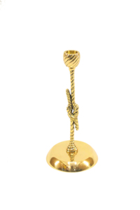 Designer Gold Pillar Candle Holder with Clear Glass <b>Hurricane</b> Shade for Luxury Event and Wedding Styling - Product Image 4