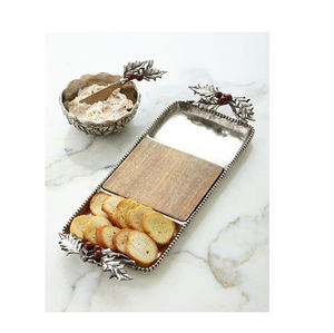 Ensemble de plateaux de service rectangulaires modernes pour café, résistants au lave-vaisselle, avec poignées, décoratifs pour table, pour aliments et collations - Product Image 2