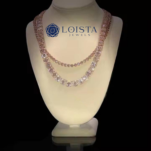 สร้อยคอแบบ Cuban Link ชุบทองประดับเพชร IGI Certified Lab Grown Diamond สไตล์ฮิปฮอปสำหรับผู้ชาย - Product Image 2