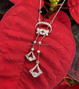 IGI certificado 18K/14K oro sólido redondo corte brillante laboratorio cultivado diamante mujer compromiso boda encanto colgante Arin Luxury Co - Product Image 1