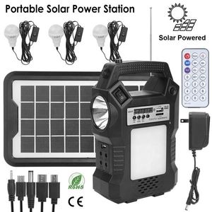 Stazione di Energia Solare Portatile Ricaricabile con Lampada da Giardino e Torcia & 3 Lampadine per Campeggio e Interruzioni di Corrente - Product Image 1
