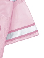 Maillot de football américain Y2K rose pour femme avec strass, coupe oversize en maille scintillante, style streetwear glamour, col en V, pour le quotidien et les soirées