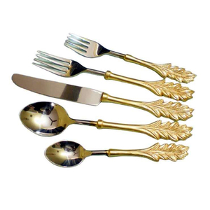 Juego de Cubiertos Metálicos con Acabado Mate, 5 Piezas, Diseño Minimalista, Aptos para Lavavajillas, Cubiertos para Boda - Product Image 2