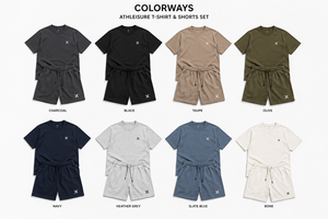 X Sports City Men Matching <b>T</b>-<b>Shirt</b> & Shorts Set Streetwear & Athleisure Sets Causal 100% Cotton OEM/ODM Multiple Color Options - Product Image 6