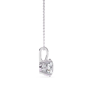 Collar con colgante solitario de diamante cultivado en laboratorio de corte cuadrado tipo cojín de 3 quilates, oro macizo de 18 quilates, joyería fina para mujer, cadena fina incluida. - Product Image 6
