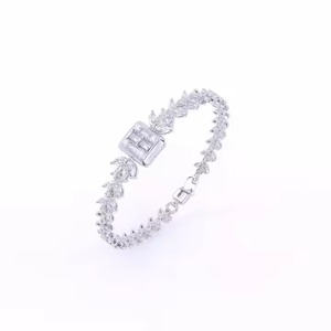 White Gold Elegant Design Multi Shape Diamond Bracelet For Women Natural Moissanite Diamond Bracelet At Reasonable Price - Product Image 1