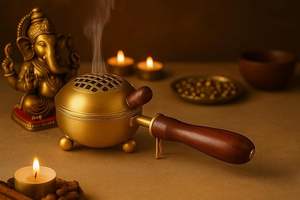 Elegante Quemador de Incienso Metálico Religioso para Decoración del Hogar y Oficina, Ecológico, 100% Natural, Aceites Aromáticos, Precio al por Mayor - Product Image 2