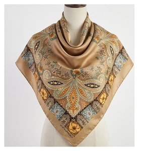 NORTH APPROACH Women's Square <b>Silk</b> <b>Scarf</b> Floral Print Elegant Multi-Functional Fashion Accessory All Seasons - Product Image 1