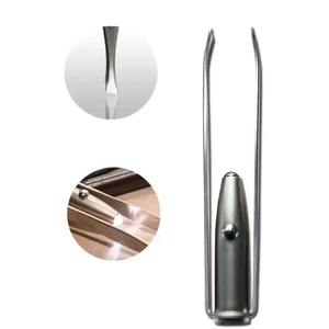 Pinzas Portátiles de Acero Inoxidable con Luz LED para Maquillaje, Diseño Inteligente, para Cejas y Pestañas, Herramienta de Depilación - Product Image 4
