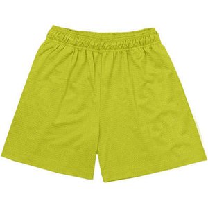 <b>Men's</b> <b>Pink</b> Breathable Woven Mesh Shorts Mid Waist Drawstring Closure Casual Style Front Logo Eco-Friendly Polyester Solid Color - Product Image 3